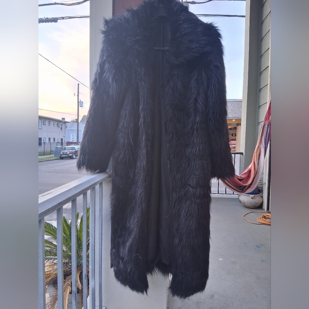 NWOT Faux Mink Overcoat, Very Well Made
